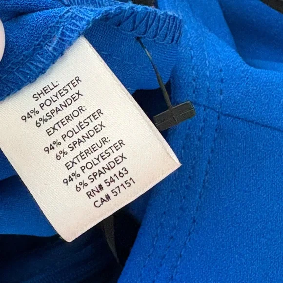 Chaps Royal Blue Sleeveless Jumpsuit - Picture 7 of 8